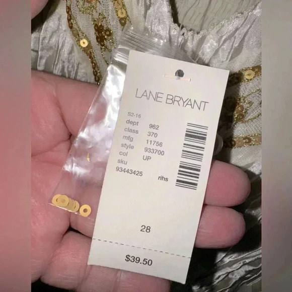 *NWT* Venezia Cream & Gold Tank Size 28 - Picture 6 of 6